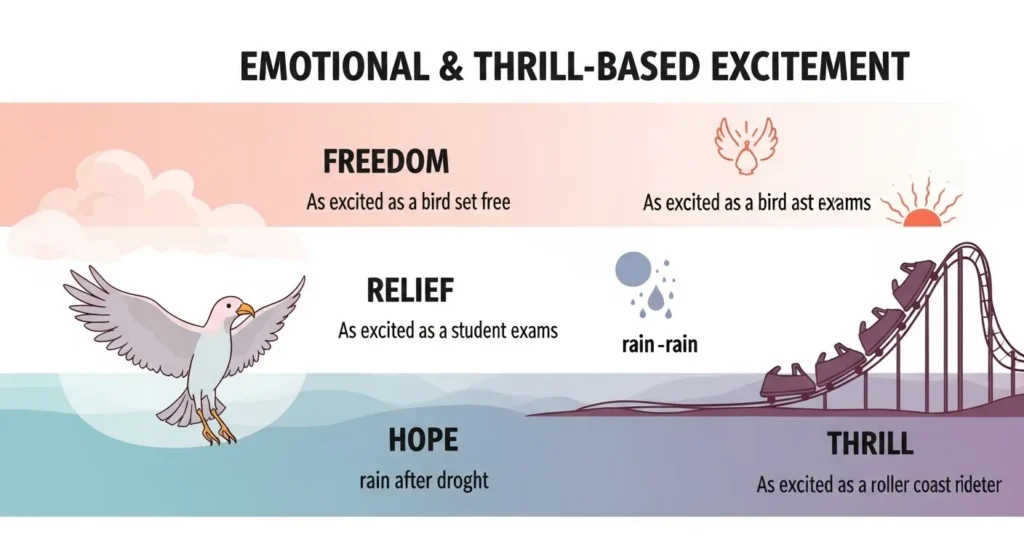 As excited as a child at a theme park