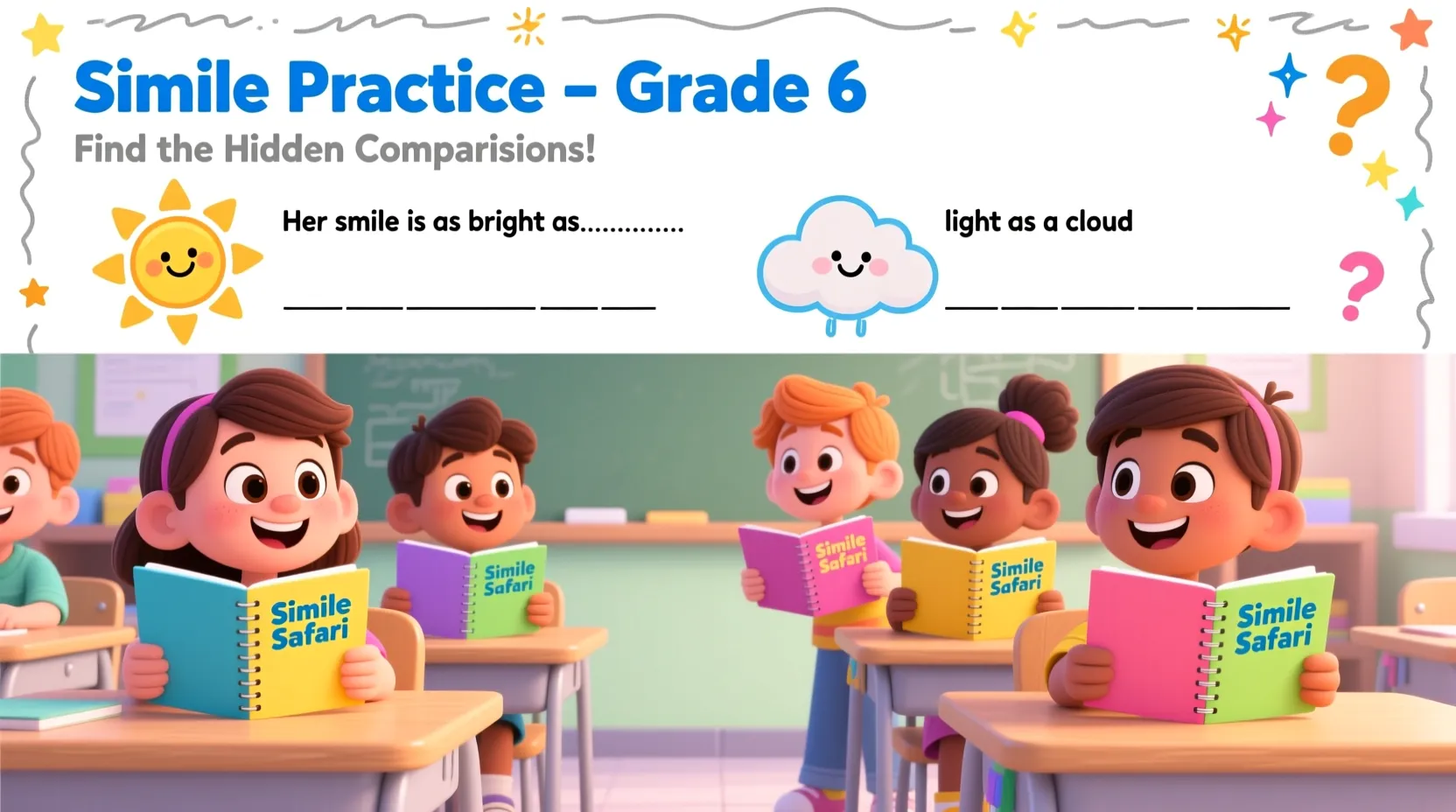 Similes Exercises for Grade 6