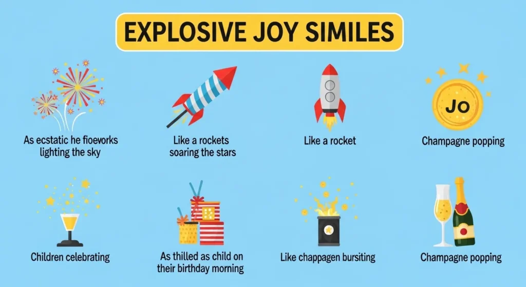 Similes for Explosive Joy