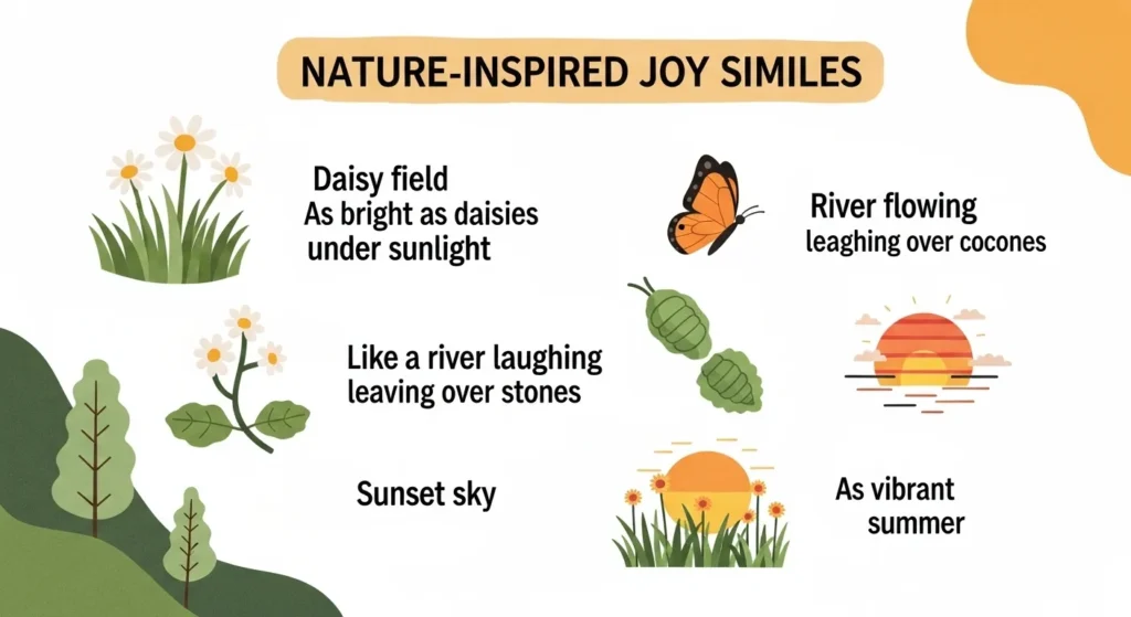Similes for Nature-Inspired Joy