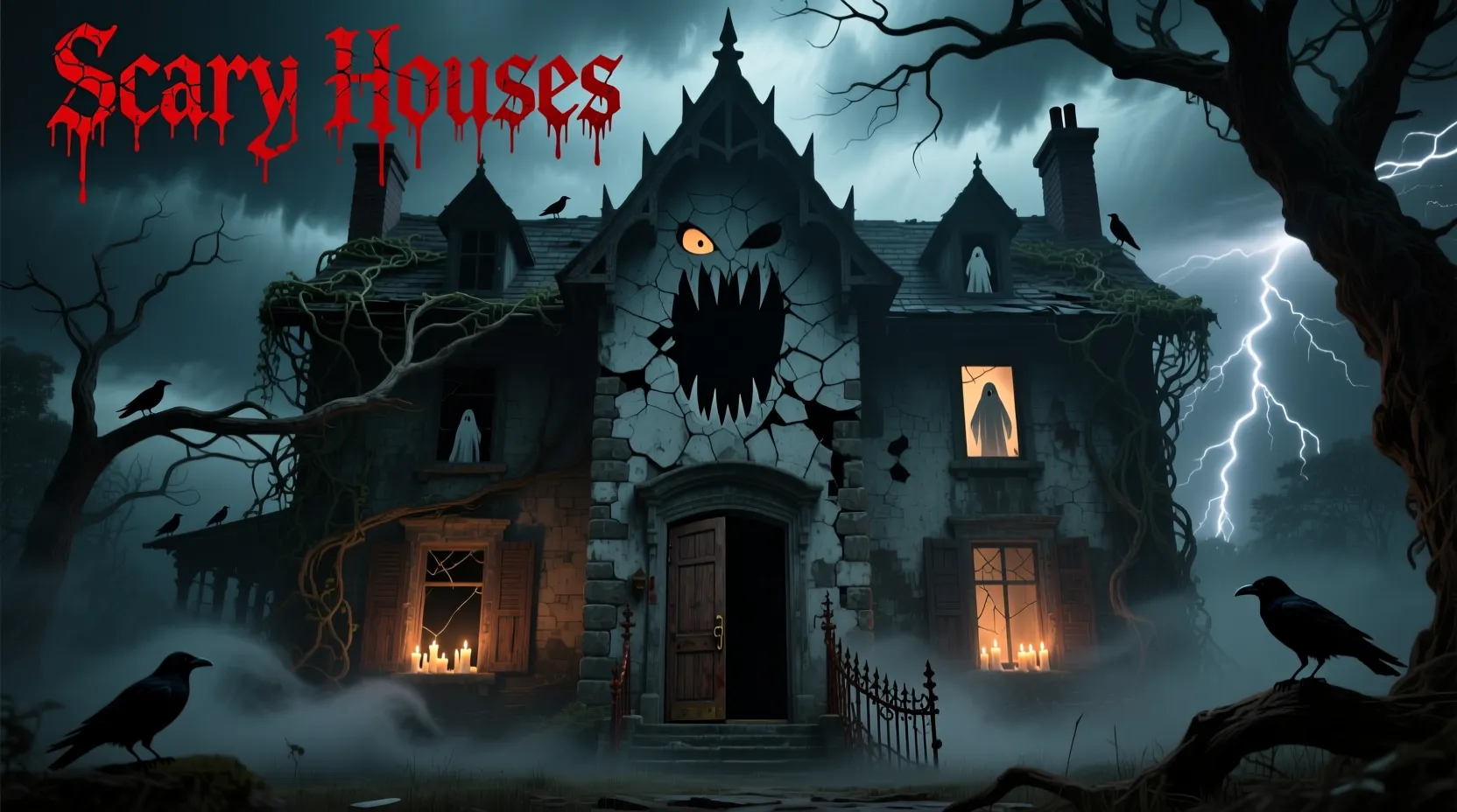 Similes for Scary Houses