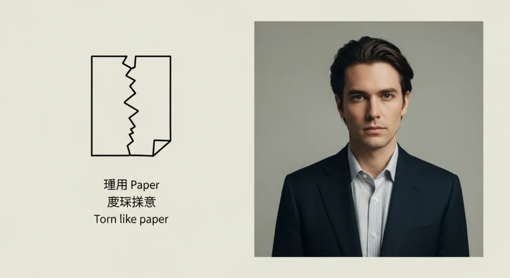 Torn like dry leaves